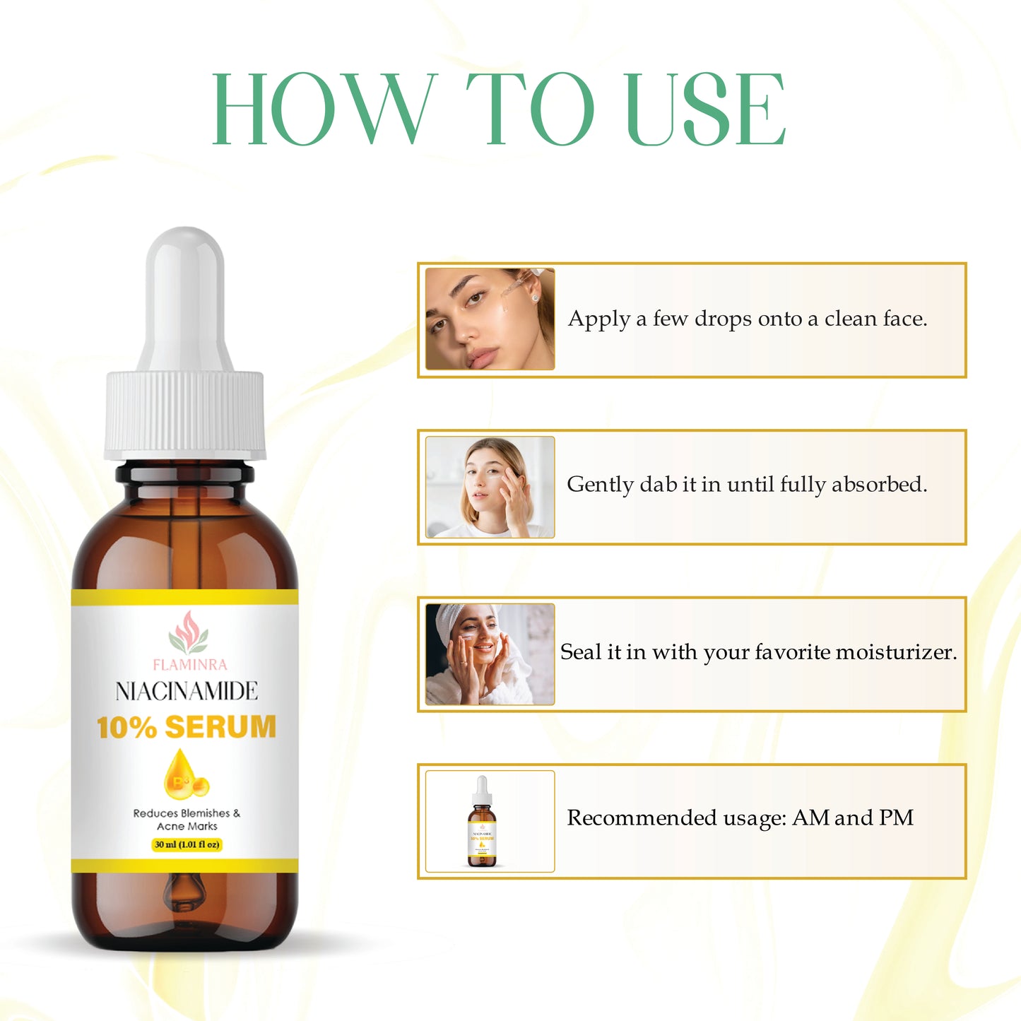 10% Niacinamide Face Serum for Acne Marks, Oil Control & Brightening | Reduces Dark Spots, Minimizes Pores & Strengthens Skin Barrier | Lightweight, Non-Greasy Formula