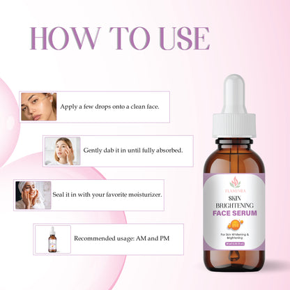 Skin Brightening Serum with Vitamin C, Niacinamide & Hyaluronic Acid | Reduces Dark Spots, Evens Skin Tone & Boosts Radiance | Lightweight & Non-Greasy