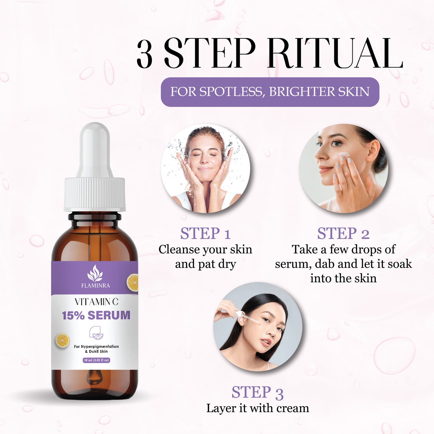 15% Vitamin C Face Serum with Hyaluronic Acid & Vitamin E | Brightening, Anti-Aging & Dark Spot Reduction | Skin Hydration & Even Tone Serum for Men & Women